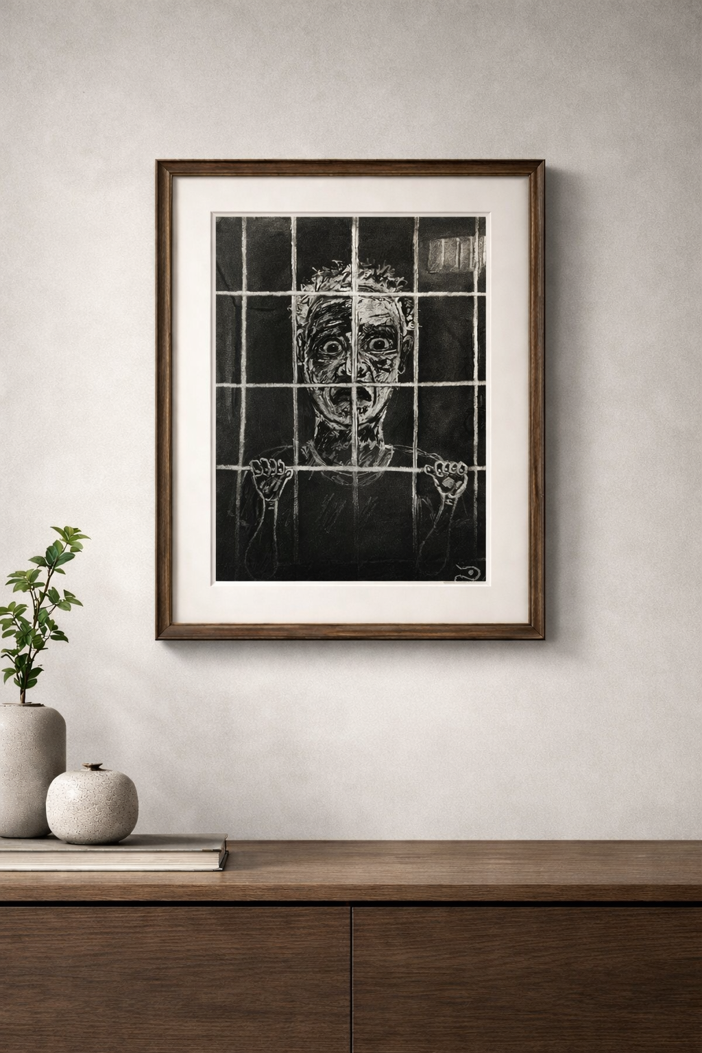 Framed in room view